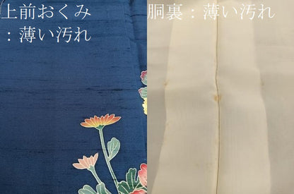 平和屋着物■訪問着　白山紬　友禅　枝花文　正絹　逸品　BAAX5653mz