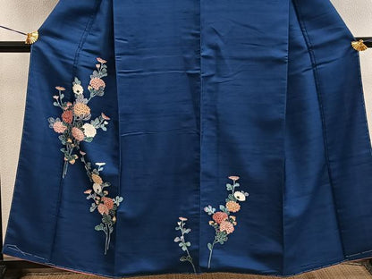 平和屋着物■訪問着　白山紬　友禅　枝花文　正絹　逸品　BAAX5653mz