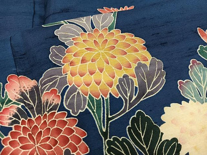 平和屋着物■訪問着　白山紬　友禅　枝花文　正絹　逸品　BAAX5653mz