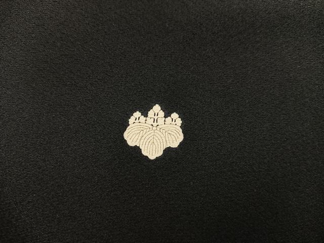 平和屋着物■豪華黒留袖　刺繍　飛鶴花文　金銀糸　正絹　逸品　BAAX5667mz