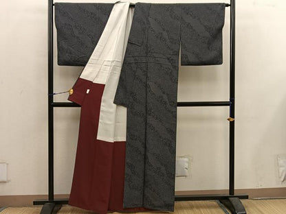 平和屋着物■江戸小紋　寄せ小紋柄　正絹　逸品　BAAX5679mz