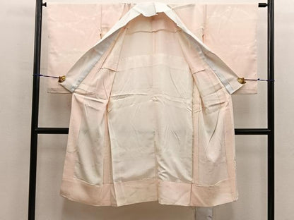平和屋着物■長襦袢　無双仕立て　作家物　露芝地紋　暈し染め　正絹　逸品　BAAX5683mz