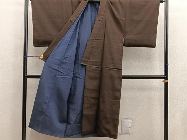 平和屋着物□男性 紬 縞 正絹 逸品 BAAX5685mz