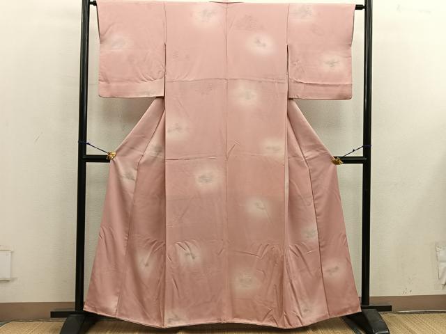 平和屋着物■上質な小紋　風景地紋　蛍暈し　正絹　逸品　BAAX5686mz