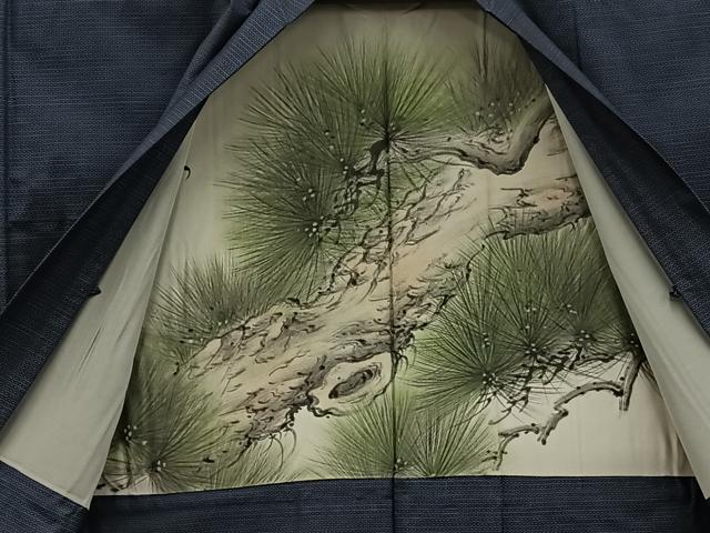 平和屋着物●男性　本場大島紬　アンサンブル　キングサイズ　100亀甲　総詰め　正絹　逸品　BAAX5687mz