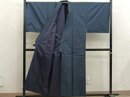 平和屋着物●男性　本場大島紬　アンサンブル　襦袢セット　キングサイズ　100亀甲　総詰め　正絹　逸品　BAAX5688mz