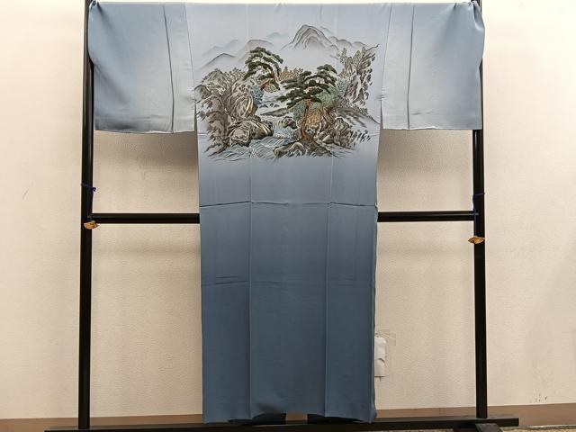 平和屋着物●男性　本場大島紬　アンサンブル　キングサイズ　襦袢セット　100亀甲　総詰め　正絹　逸品　未使用　BAAX5690mz