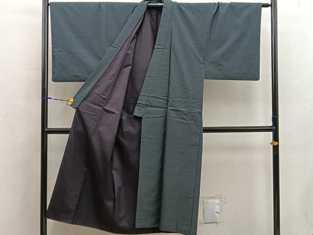 平和屋着物□男性 紬 アンサンブル 100亀甲 総詰め 正絹 逸品 BAAX5691mz