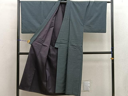 平和屋着物■男性　紬　アンサンブル　100亀甲　総詰め　正絹　逸品　BAAX5691mz