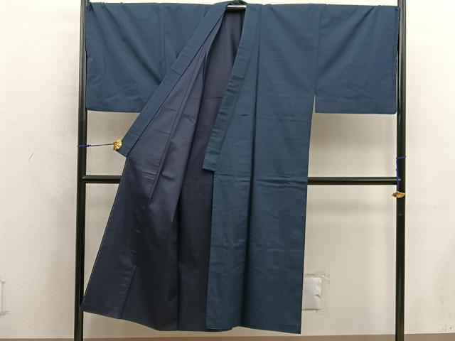 平和屋着物●上質な紬　亀甲文　正絹　逸品　BAAX5699mz