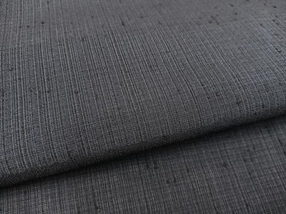平和屋着物＊夏物　男性　紗紬　黒緑色　正絹　逸品　BAAX5700mz