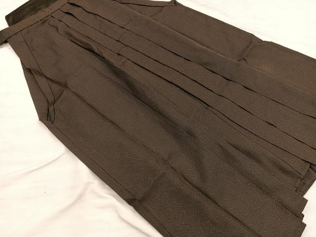 平和屋着物●男性　馬乗り袴　幾何学文様　正絹　逸品　BAAX5706mz