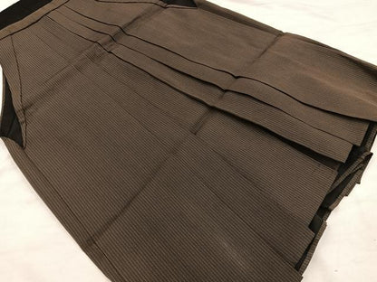 平和屋着物●男性　馬乗り袴　縞　正絹　逸品　BAAX5707mz