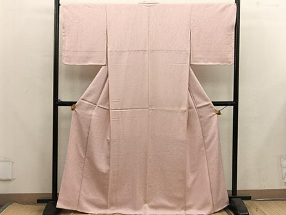 平和屋着物●上質な色無地　宍色　正絹　逸品　未使用　BAAX5708mz