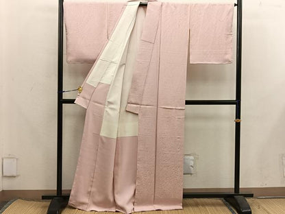 平和屋着物●上質な色無地　宍色　正絹　逸品　未使用　BAAX5708mz
