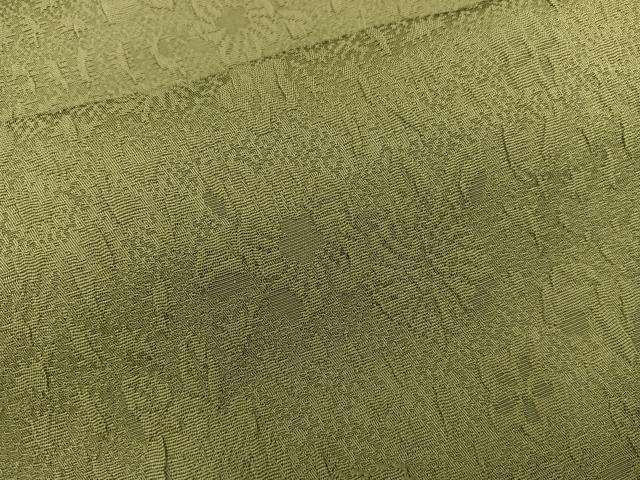 平和屋着物●上質な色無地　辻が花地紋　根岸色　正絹　逸品　BAAX5717mz