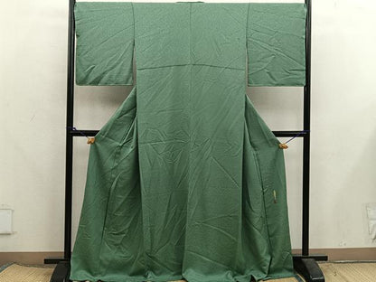 平和屋着物●本草木染作家　瑞寶　色無地　麹塵色　鈴乃屋扱い　正絹　逸品　未使用　BAAX5718mz