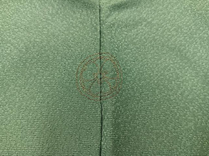平和屋着物●染色作家　斉藤三才　色無地　柳染色　正絹　逸品　BAAX5720mz