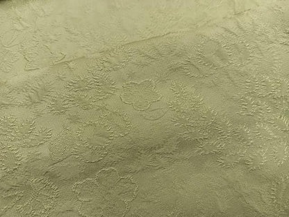 平和屋着物●上質な色無地　梅花地紋　木蘭色　さが美扱い　正絹　逸品　BAAX5724mz