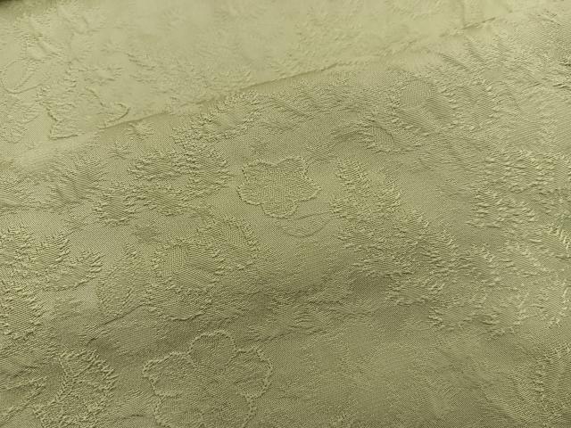平和屋着物●上質な色無地　梅花地紋　木蘭色　さが美扱い　正絹　逸品　BAAX5724mz
