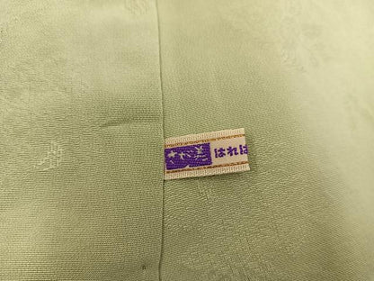 平和屋着物●上質な色無地　梅花地紋　木蘭色　さが美扱い　正絹　逸品　BAAX5724mz