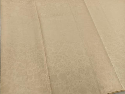 平和屋着物●上質な色無地　梅花地紋　飴色　正絹　逸品　BAAX5725mz