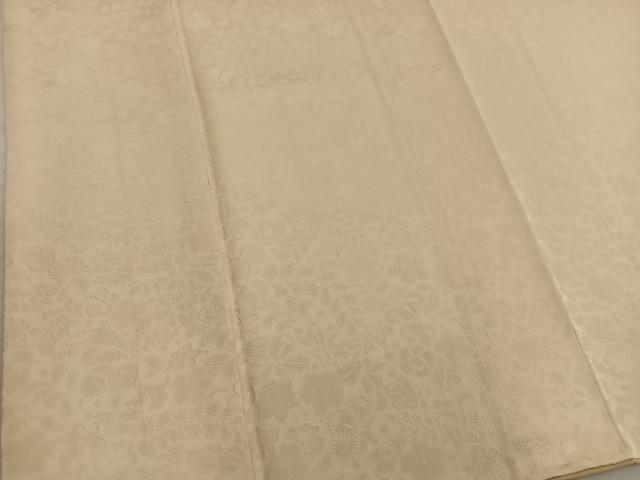 平和屋着物●上質な色無地　梅花地紋　飴色　正絹　逸品　BAAX5725mz