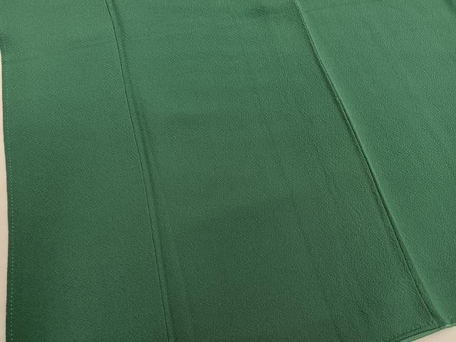 平和屋着物●ファッションデザイナー 花井幸子　色無地　千歳緑色　正絹　逸品　BAAX5727mz