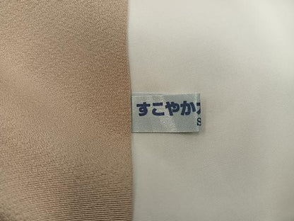 平和屋着物●上質な色無地　蜂蜜色　正絹　逸品　BAAX5740mz