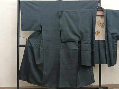 平和屋着物●男性　本場大島紬　アンサンブル　120亀甲　総詰め　正絹　逸品　BAAX5749mz