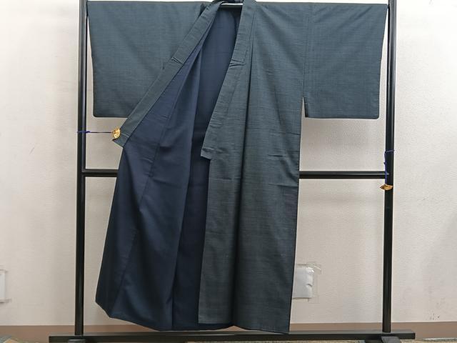 平和屋着物●男性　本場大島紬　アンサンブル　120亀甲　総詰め　正絹　逸品　BAAX5749mz