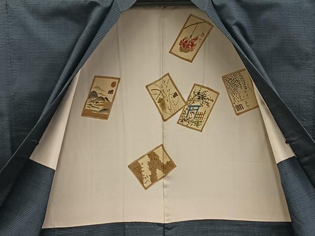 平和屋着物●男性　本場大島紬　アンサンブル　120亀甲　総詰め　正絹　逸品　BAAX5749mz