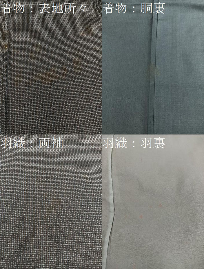 平和屋着物●男性　本場大島紬　アンサンブル　80亀甲　総詰め　正絹　逸品　BAAX5750mz