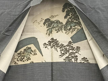 平和屋着物●男性　本場大島紬　アンサンブル　80亀甲　総詰め　正絹　逸品　BAAX5750mz