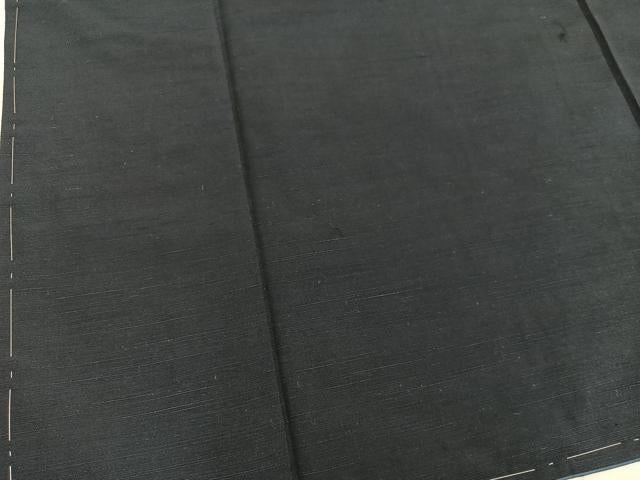 平和屋着物●男性　紬　アンサンブル　キングサイズ　黒緑色　正絹　逸品　BAAX5752mz