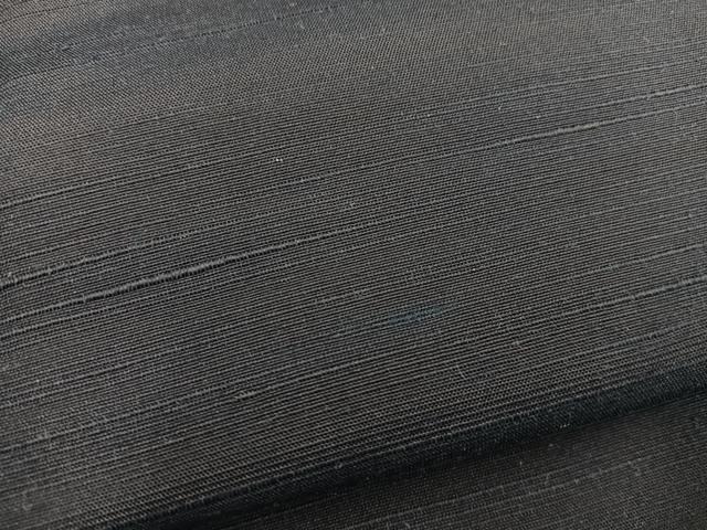 平和屋着物●男性　紬　アンサンブル　キングサイズ　黒緑色　正絹　逸品　BAAX5752mz