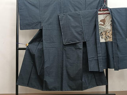 平和屋着物●男性　本場大島紬　アンサンブル　絣文様　正絹　逸品　BAAX5754mz