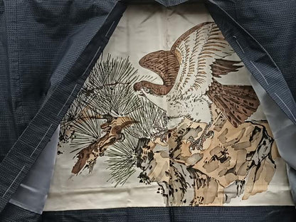 平和屋着物●男性　本場大島紬　アンサンブル　絣文様　正絹　逸品　BAAX5754mz