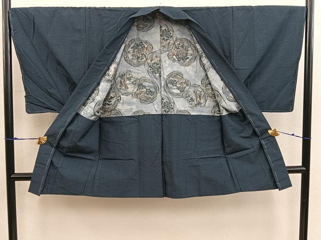 平和屋着物■男性　本場大島紬　アンサンブル　絣文様　正絹　逸品　BAAX5755mz