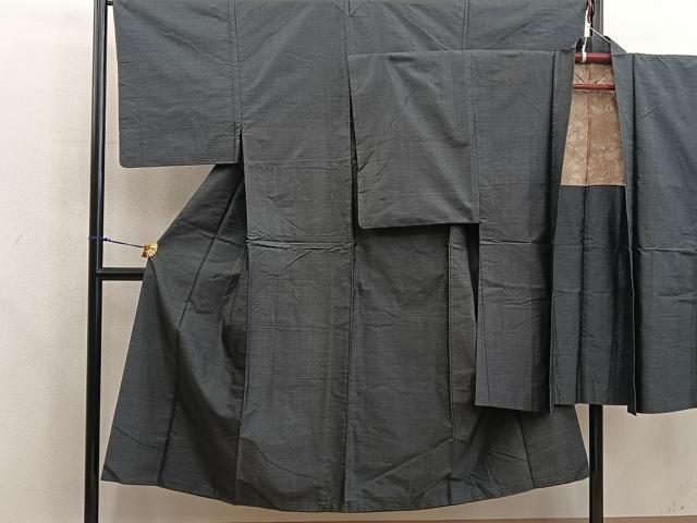 平和屋着物■男性　本場大島紬　アンサンブル　80亀甲　総詰め　正絹　逸品　BAAX5758mz