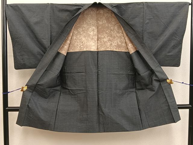 平和屋着物○男性 本場大島紬 アンサンブル・長襦袢セット 100亀甲 総