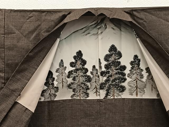 平和屋着物■男性　本場大島紬　アンサンブル　格子　正絹　逸品　BAAX5761mz