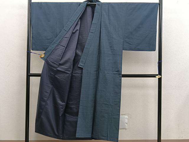 平和屋着物●男性　本場大島紬　アンサンブル　襦袢セット　80亀甲　総詰め　正絹　逸品　BAAX5762mz