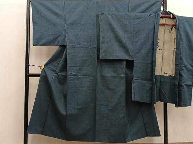 平和屋着物■男性　小紋　アンサンブル　絣文様　洗える着物　BAAX5765mz