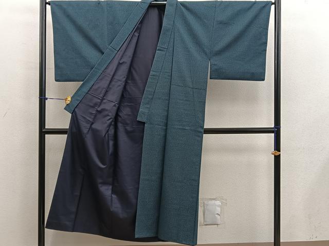 平和屋着物■男性　小紋　アンサンブル　絣文様　洗える着物　BAAX5765mz
