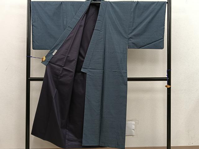 平和屋着物●男性　本場大島紬　アンサンブル　絣文様　正絹　逸品　BAAX5769mz