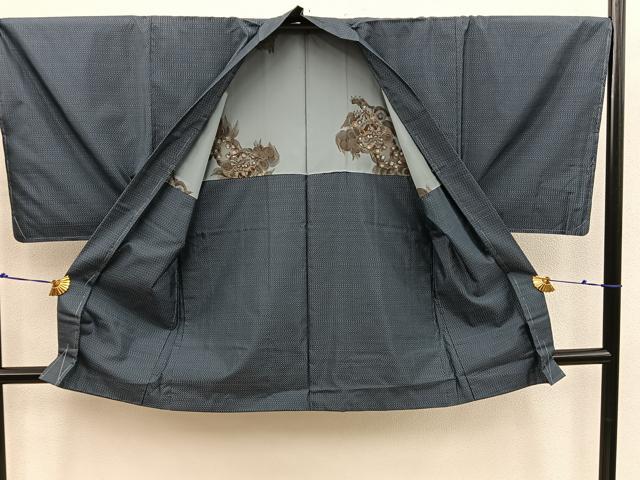 平和屋着物●男性　本場大島紬　アンサンブル　絣文様　正絹　逸品　BAAX5769mz