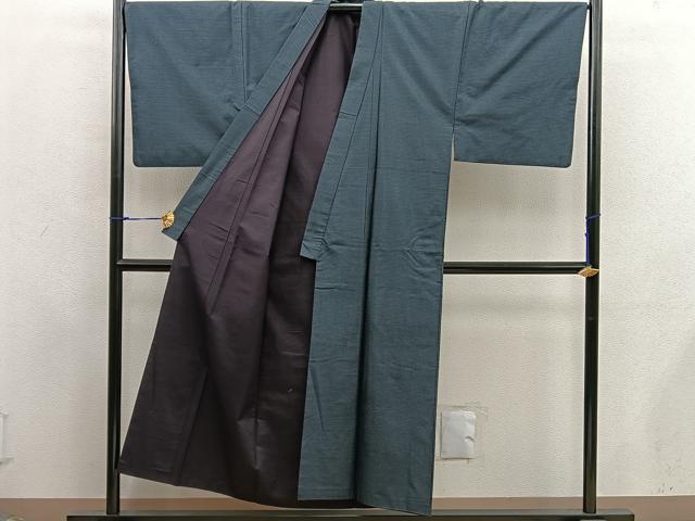 平和屋着物●男性　本場大島紬　アンサンブル　襦袢セット　100亀甲　総詰め　正絹　逸品　BAAX5770mz