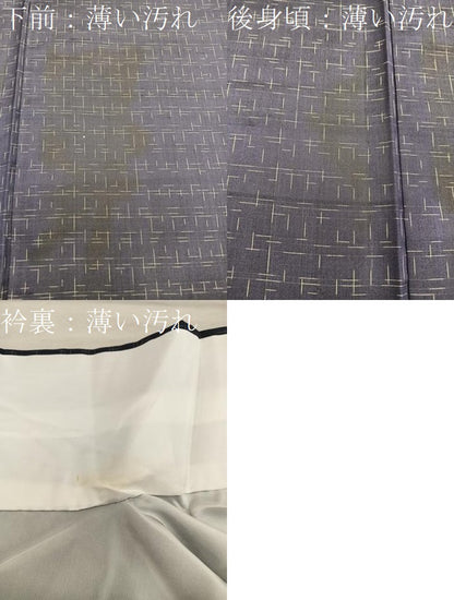 平和屋着物■上質な紬　絣文様　正絹　逸品　BAAX5774mz
