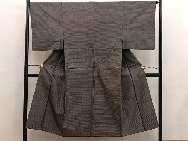 平和屋着物■男性　絣文様　正絹　逸品　BAAX5776mz